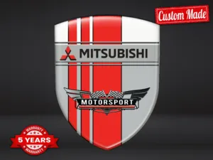 Mitsubishi Logo Into Sticker Durable High Quality Professional